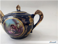 قوری چینی سرمه ای بزرگ لیلی و مجنون زیبا