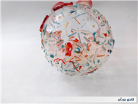 گلدان شیشه ای دستساز خوشرنگ قدیمی خاص