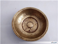 کاسه یا پیاله دعا برنجی نقش برجسته قدیمی