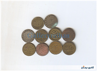 پولک یا سکه یادبود قدیمی برنجی طرحهای مختلف