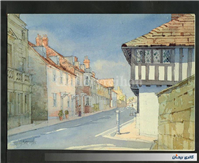 کارت پستال چاپ انگلستان طرح خیابان روستایی