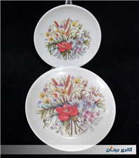 جفت دیوارکوب ملامین قدیمی طرح گل