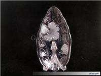 دیس بلوری یا خرما خوری دو رنگ طرح گل 