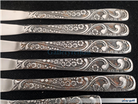 9عدد چاقوی قدیمیSTAINLESSبا طرح زیبا گل