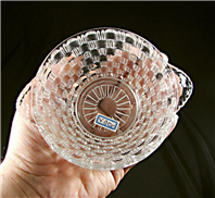 قندان شیشه ای بدون درب قدیمی طرح خاص