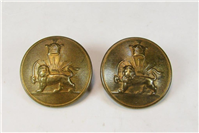 2 دکمه کلکسیونی قدیمی سایز بزرگ شیر و خورشید 